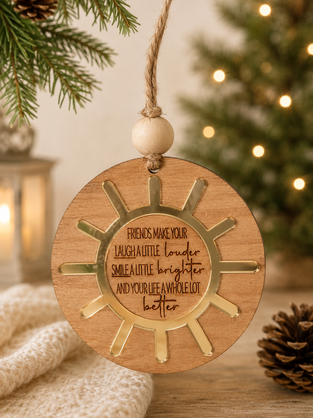 Friends Make Your Life Better Ornament – Friendship Christmas Ornament | Best Friend Gift