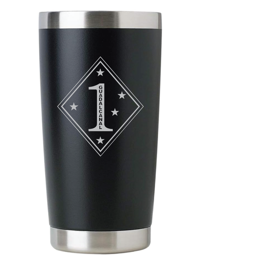20oz USMC Marine Corps Tumbler – Custom Engraved Stainless Steel Travel Mug (USMC03)