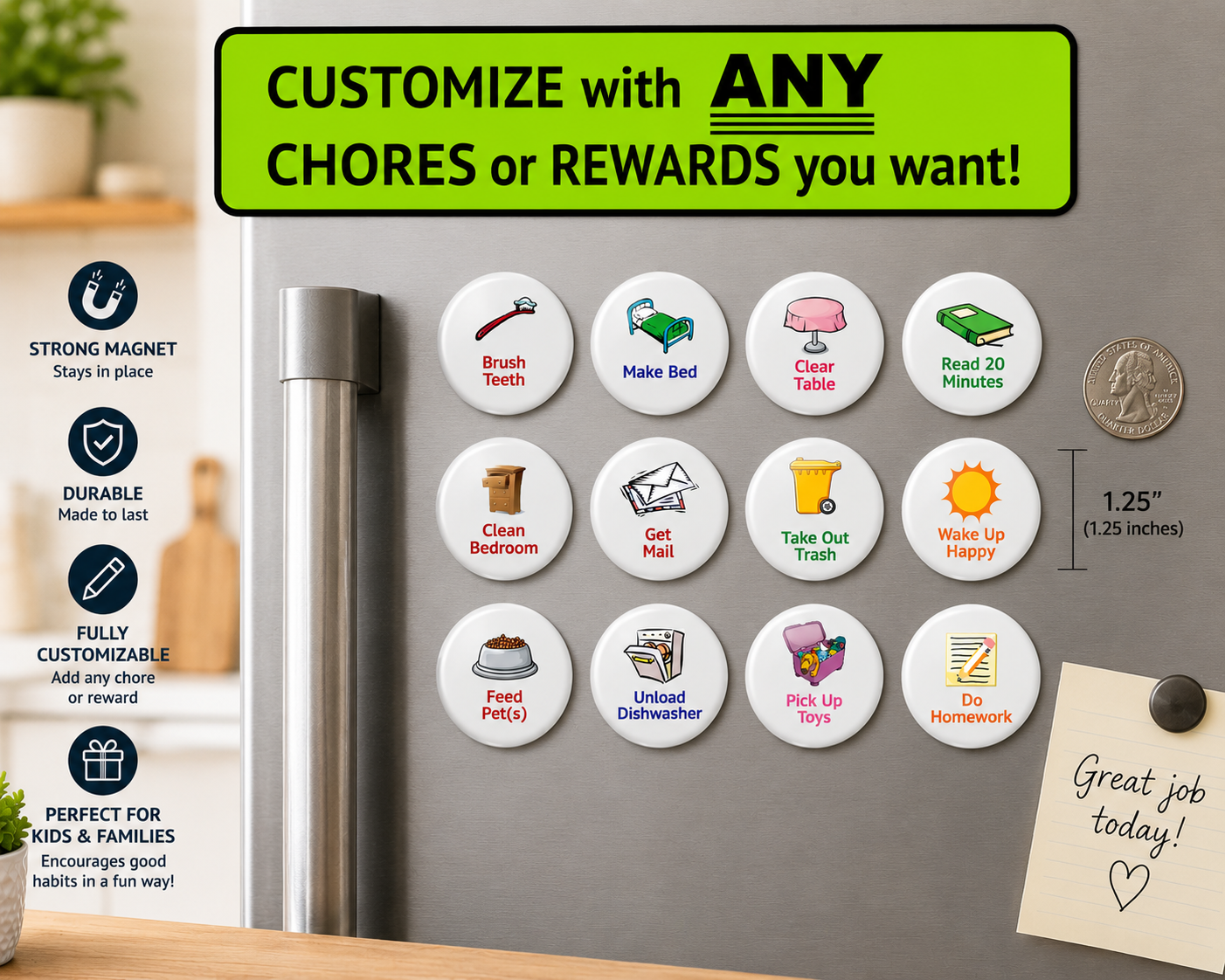 Custom Chore & Reward Magnets