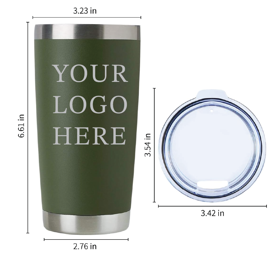 20oz US Army Tumbler – Custom Engraved Stainless Steel Travel Mug