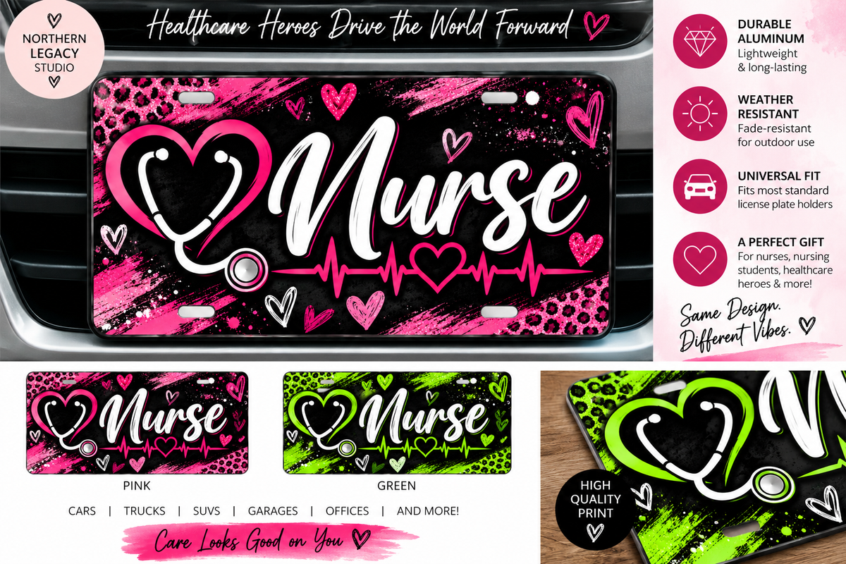 Nurse Decorative License Plate – 12" x 6"