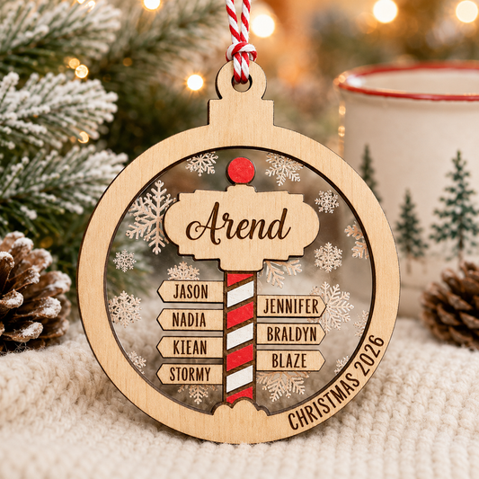 Personalized North Pole Family Ornament