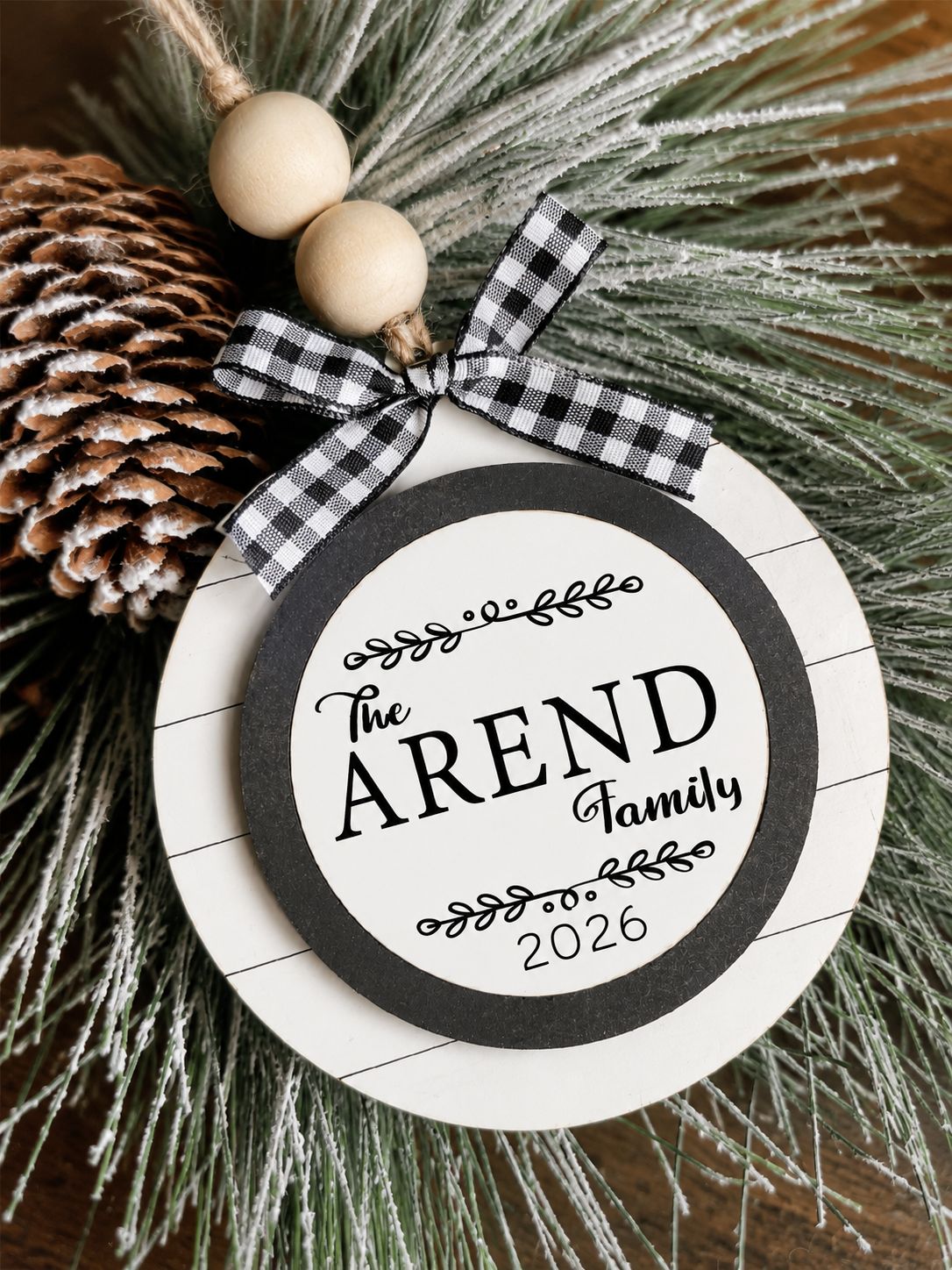 Personalized Family Shiplap Ornament