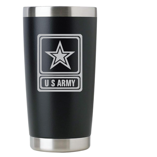 20oz US Army Tumbler – Custom Engraved Stainless Steel Travel Mug