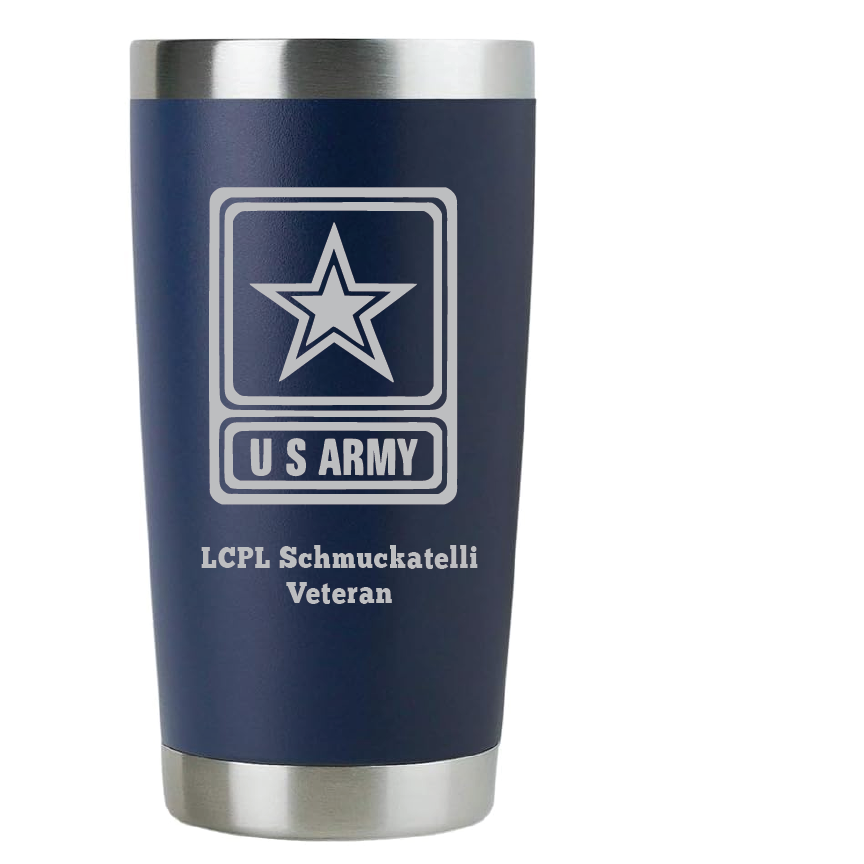 20oz US Army Tumbler – Custom Engraved Stainless Steel Travel Mug (USA01)