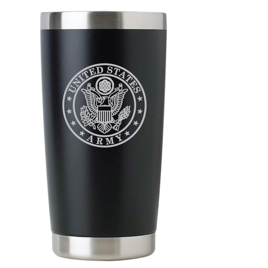 20oz US Army Tumbler – Custom Engraved Stainless Steel Travel Mug (USA02)