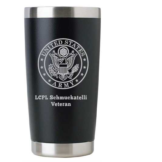 20oz US Army Tumbler – Custom Engraved Stainless Steel Travel Mug (USA02)