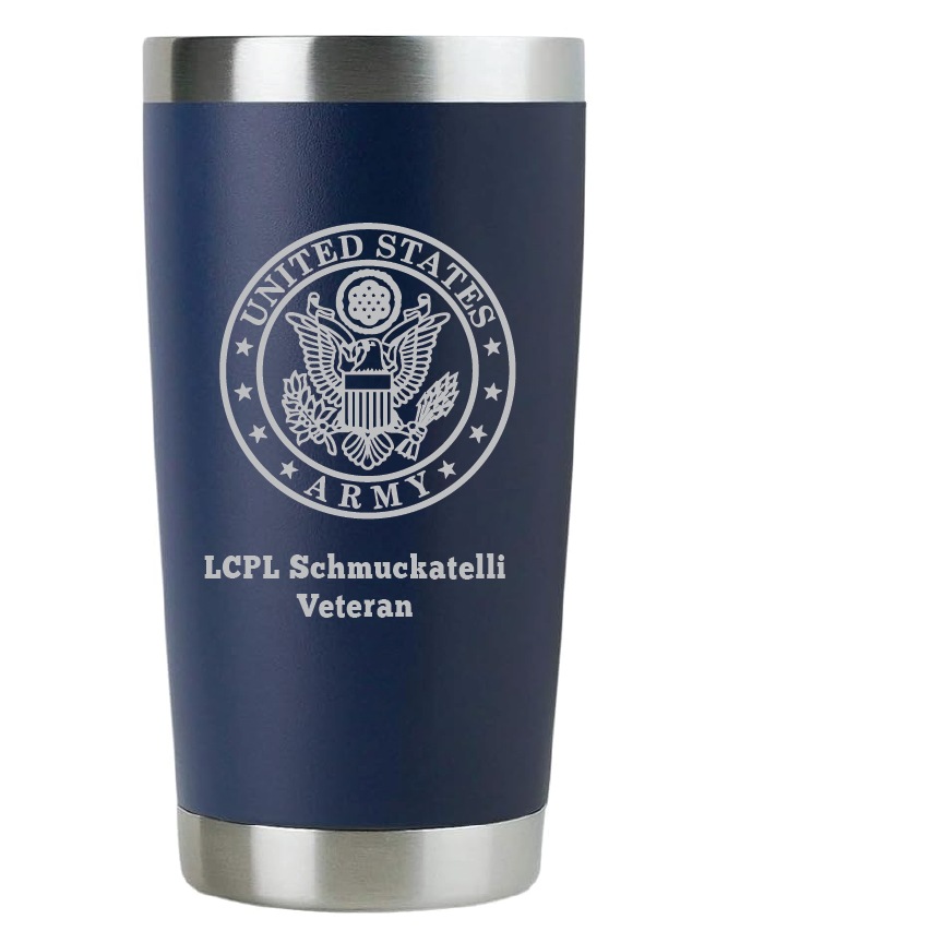 20oz US Army Tumbler – Custom Engraved Stainless Steel Travel Mug (USA02)