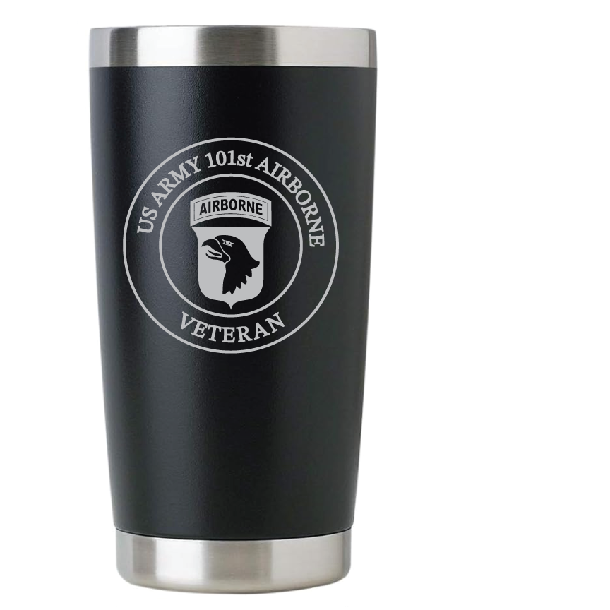 20oz US Army Tumbler – Custom Engraved Stainless Steel Travel Mug (USA03)