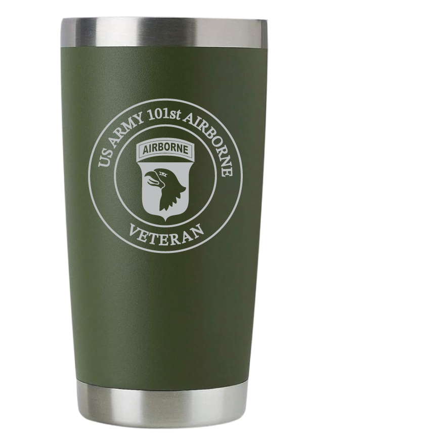 20oz US Army Tumbler – Custom Engraved Stainless Steel Travel Mug (USA03)