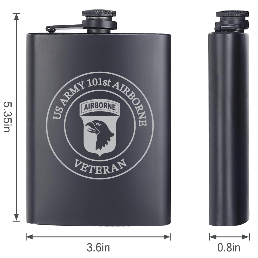 Personalized Military Engraved Stainless Steel Flask