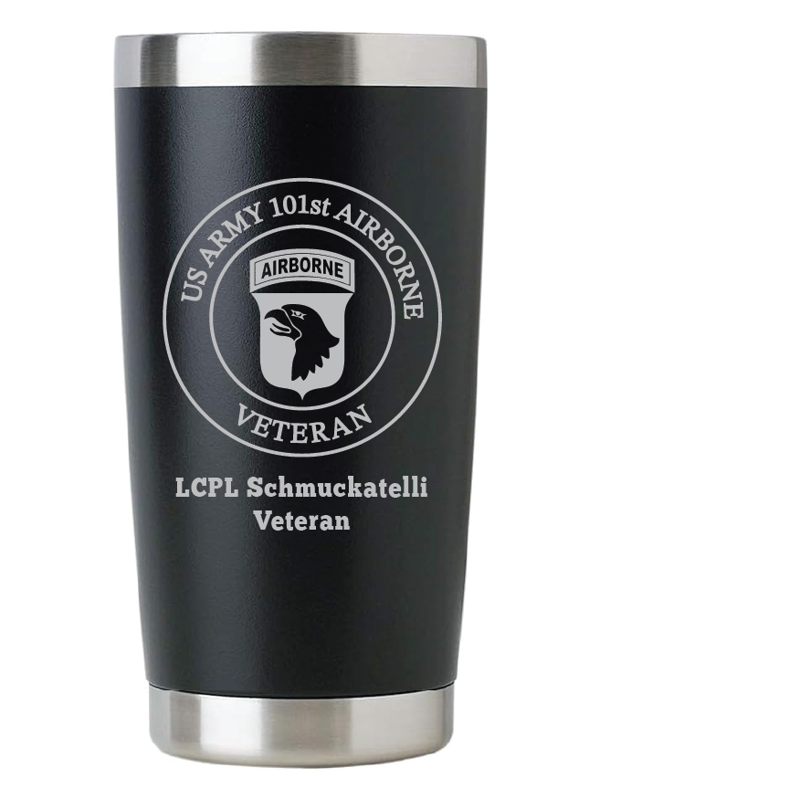 20oz US Army Tumbler – Custom Engraved Stainless Steel Travel Mug (USA03)