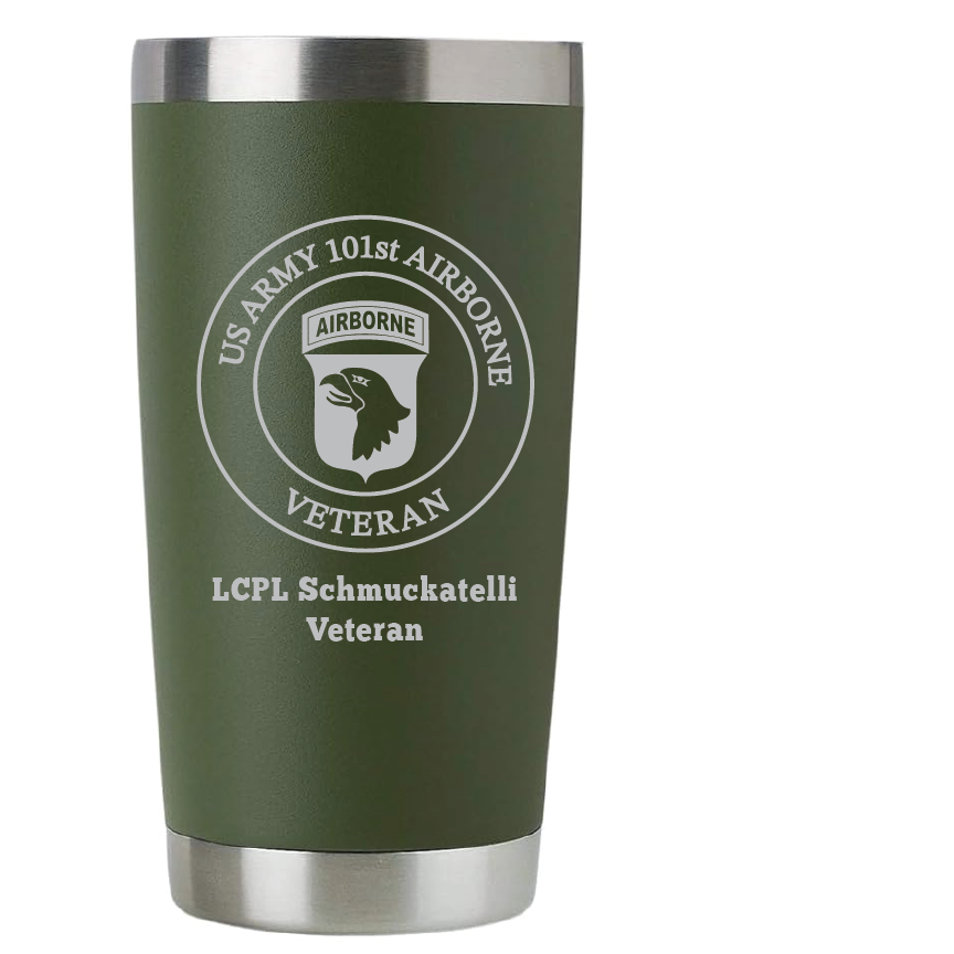 20oz US Army Tumbler – Custom Engraved Stainless Steel Travel Mug (USA03)
