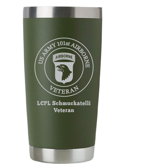 20oz US Army Tumbler – Custom Engraved Stainless Steel Travel Mug (USA03)