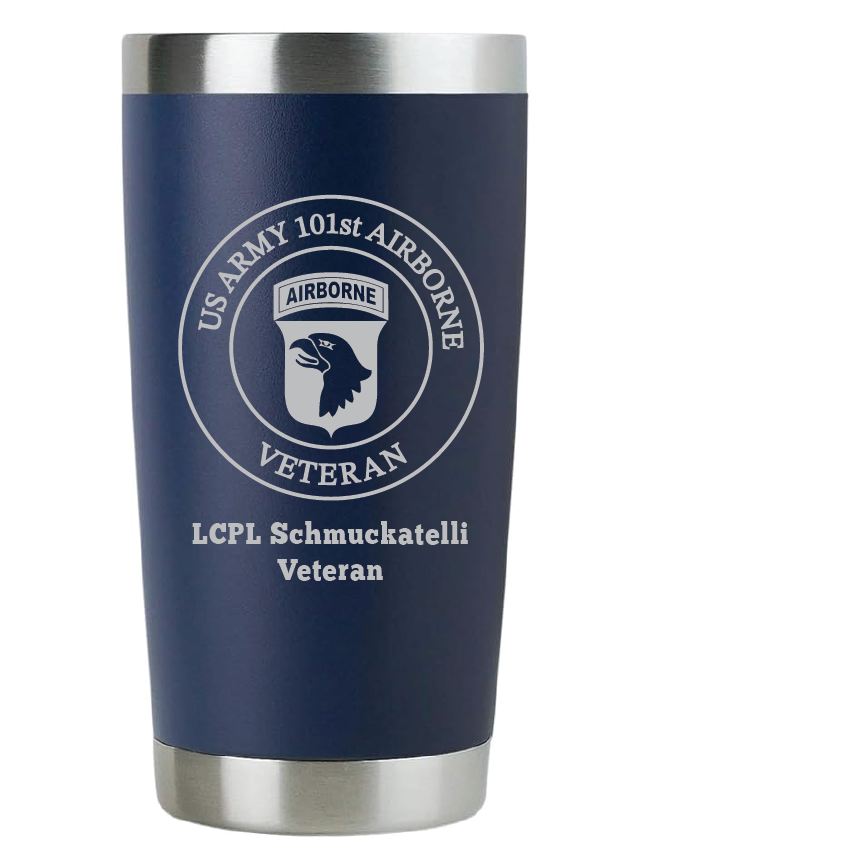 20oz US Army Tumbler – Custom Engraved Stainless Steel Travel Mug (USA03)