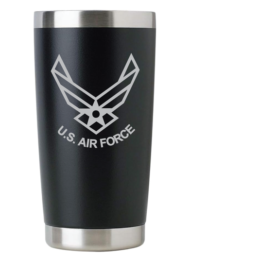 20oz USAF Air Force Tumbler – Custom Engraved Stainless Steel Travel Mug (USAF01)