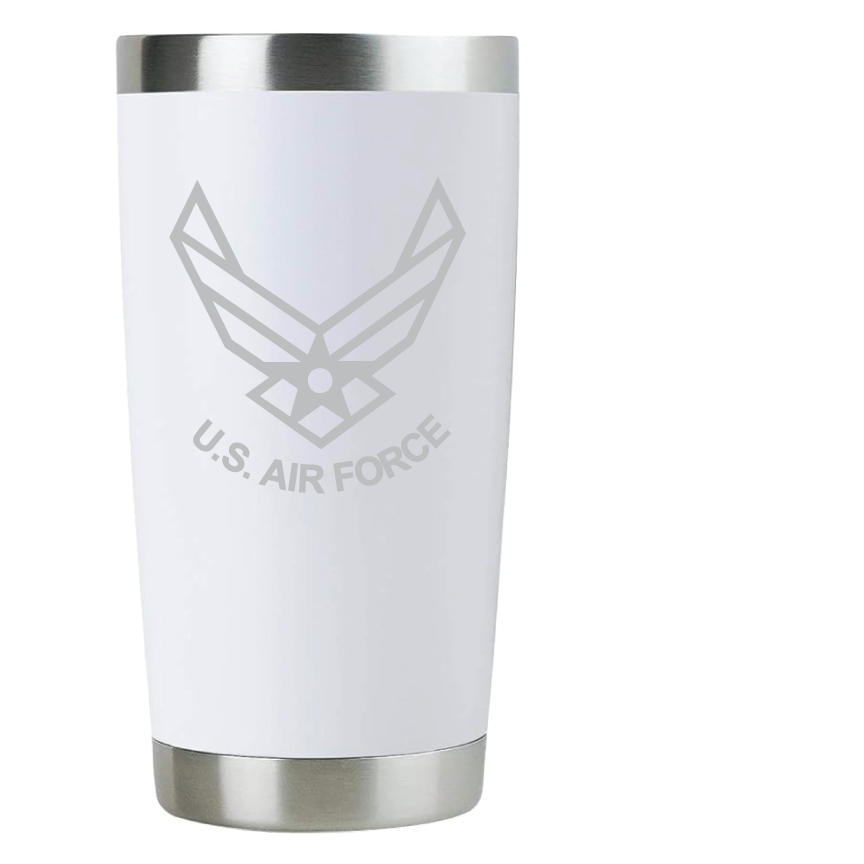 20oz USAF Air Force Tumbler – Custom Engraved Stainless Steel Travel Mug (USAF01)