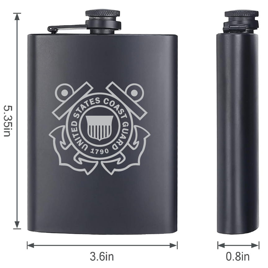Personalized Military Engraved Stainless Steel Flask