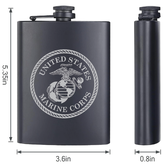 Personalized Military Engraved Stainless Steel Flask