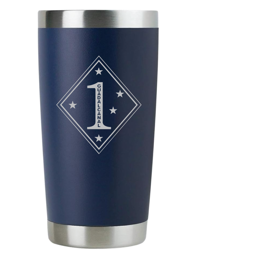 20oz USMC Marine Corps Tumbler – Custom Engraved Stainless Steel Travel Mug (USMC03)
