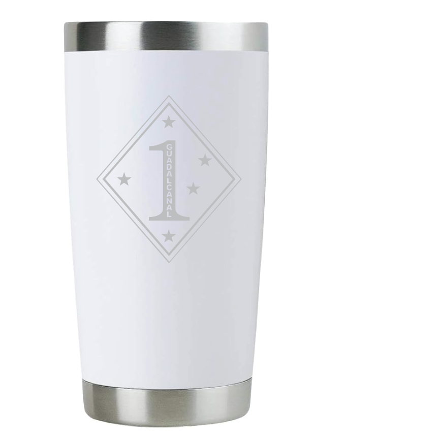 20oz USMC Marine Corps Tumbler – Custom Engraved Stainless Steel Travel Mug (USMC03)