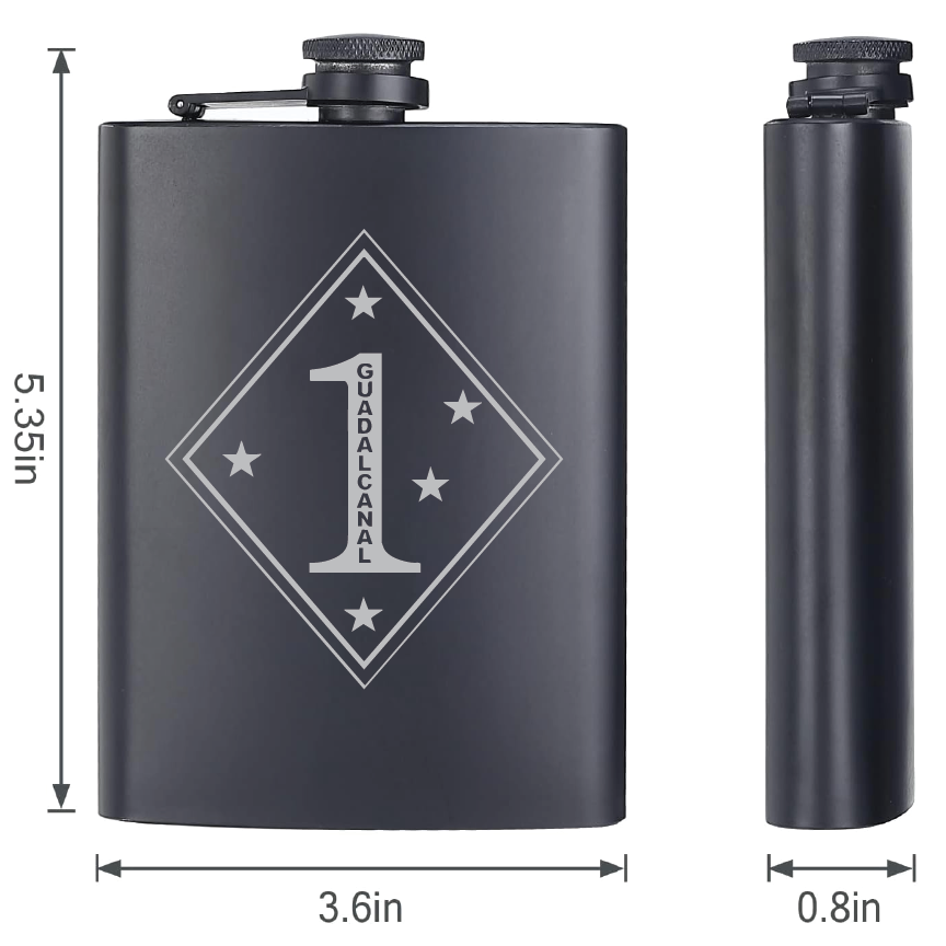 Personalized Military Engraved Stainless Steel Flask
