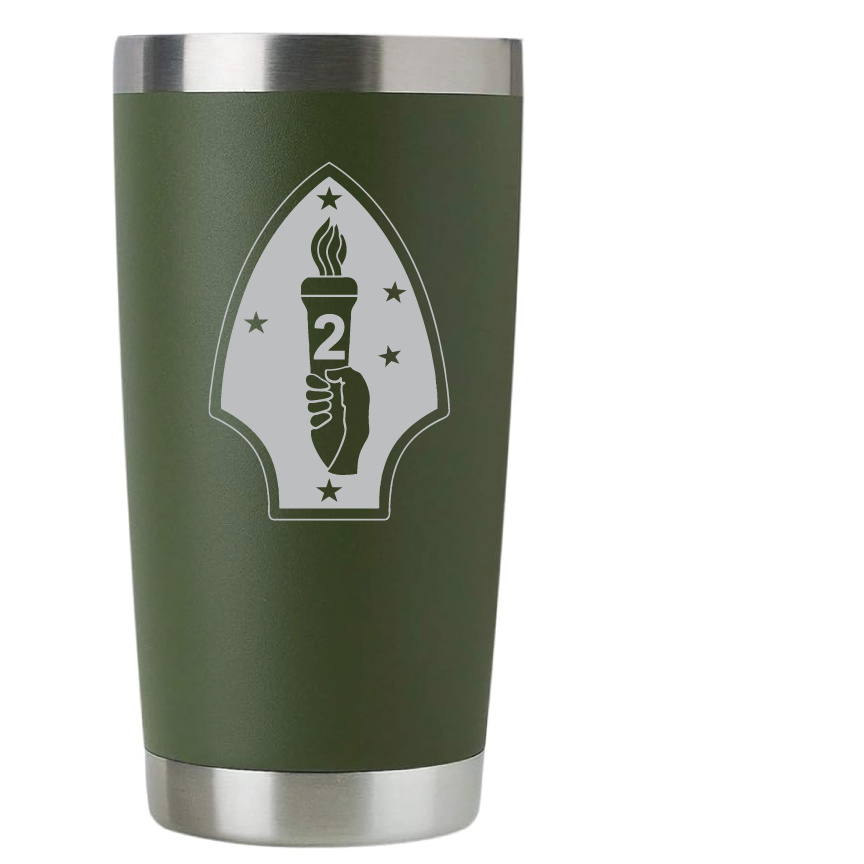20oz USMC Marine Corps Tumbler – Custom Engraved Stainless Steel Travel Mug (USMC04)