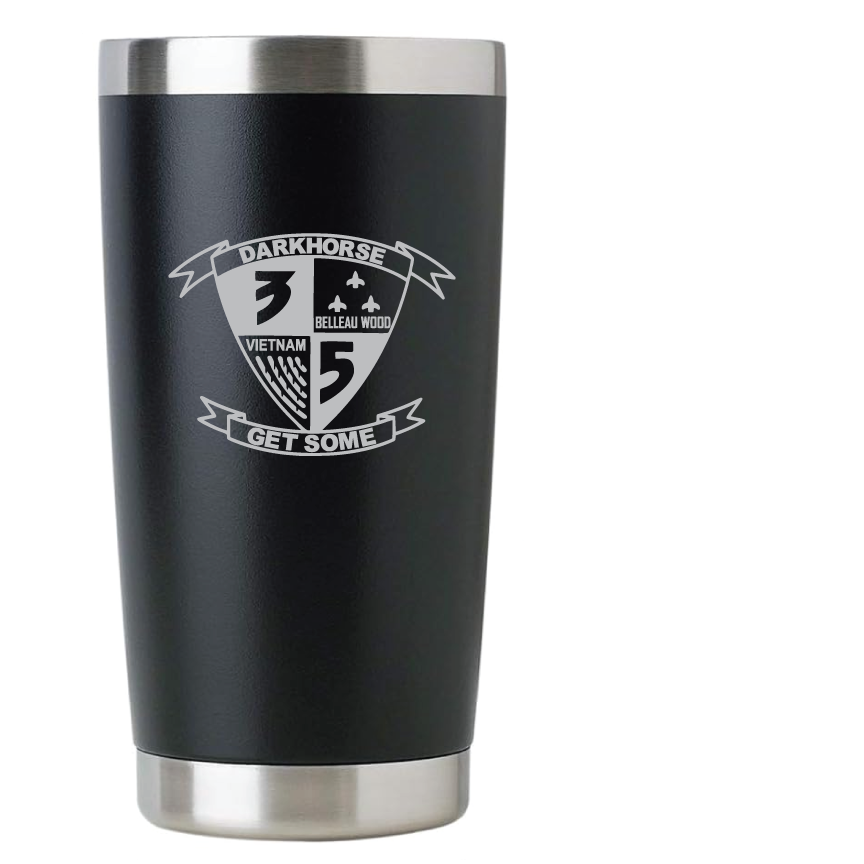 20oz USMC Marine Corps Tumbler – Custom Engraved Stainless Steel Travel Mug (USMC05)