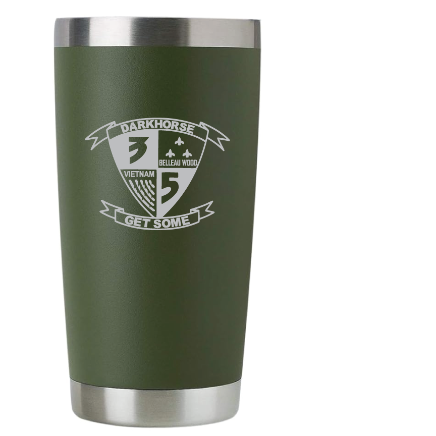 20oz USMC Marine Corps Tumbler – Custom Engraved Stainless Steel Travel Mug (USMC05)