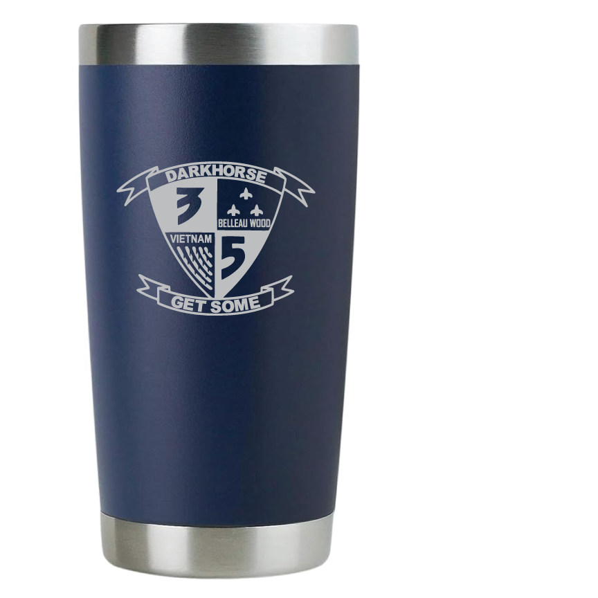 20oz USMC Marine Corps Tumbler – Custom Engraved Stainless Steel Travel Mug (USMC05)