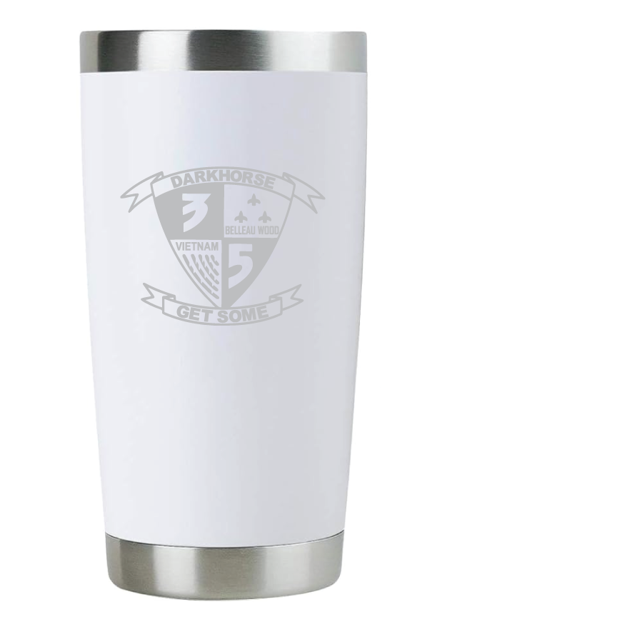 20oz USMC Marine Corps Tumbler – Custom Engraved Stainless Steel Travel Mug (USMC05)