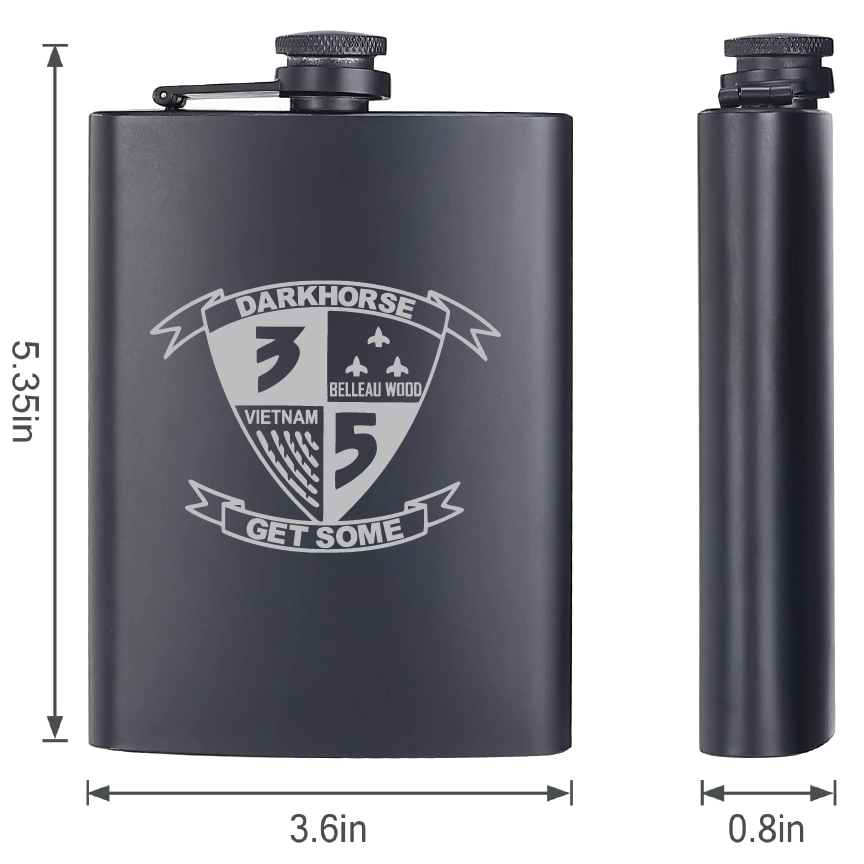 Personalized Military Engraved Stainless Steel Flask