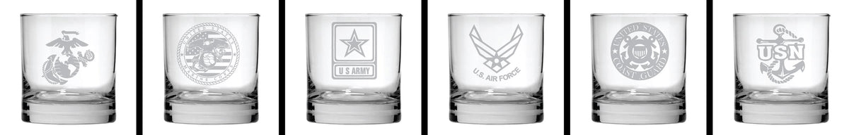 Military Unit Logo Bar Glass