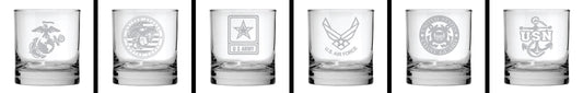 Military Unit Logo Bar Glass